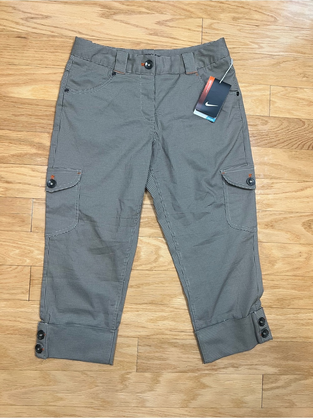 NWT Nike Golf Women’s Houndstooth Cropped Capri Cargo Pants - Picture 9 of 15